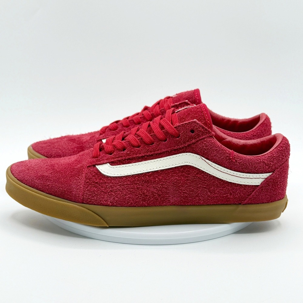 Vans Old Skool Low Pro Suede Size 8 Womens Red/Gum NEW - Picture 6 of 10